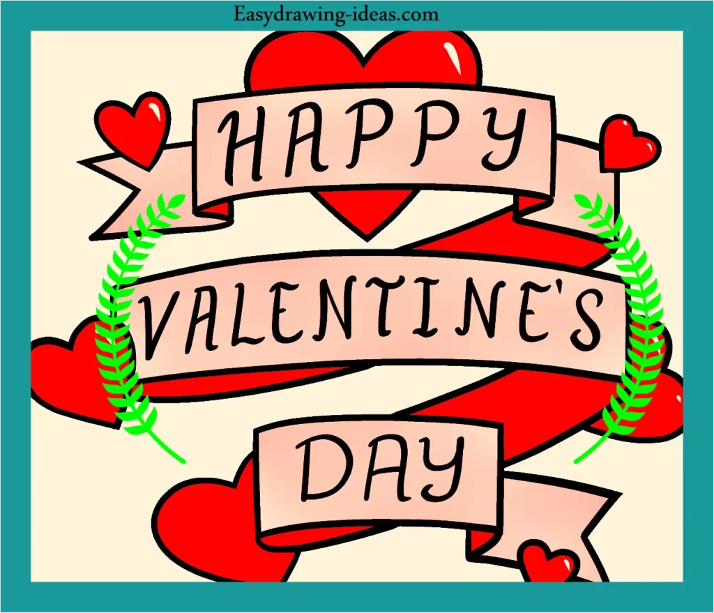 happy Valentines Day 2024 - valentines drawing ideas easy - Valentines Day Doodles - Easy Romantic Love Painting - Valentines Day