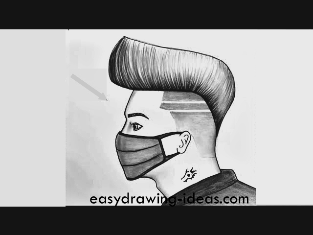 how to draw masked boy – boy pencil drawing – easy boy sketch